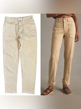 Anthropologie Pilcro Wanderer Mid-Rise Relaxed-Leg Carpenter Jeans Size 25